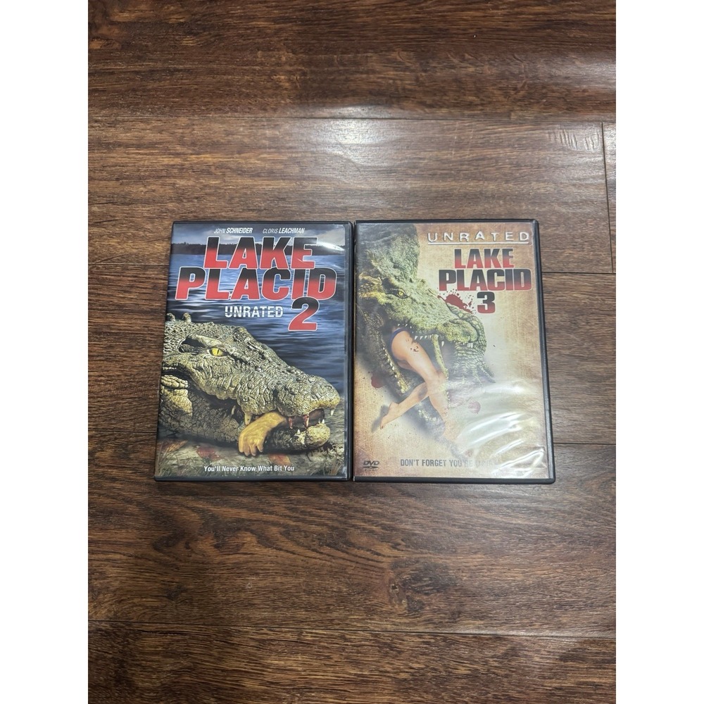Lake Placid 2 & 3 DVD Lot Unrated Crocodile Horror Movies John Schneider